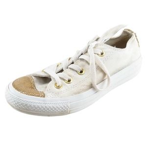 Converse‎ All Star Women Size 5 M White Lace Up Low Top Fabric Shoes